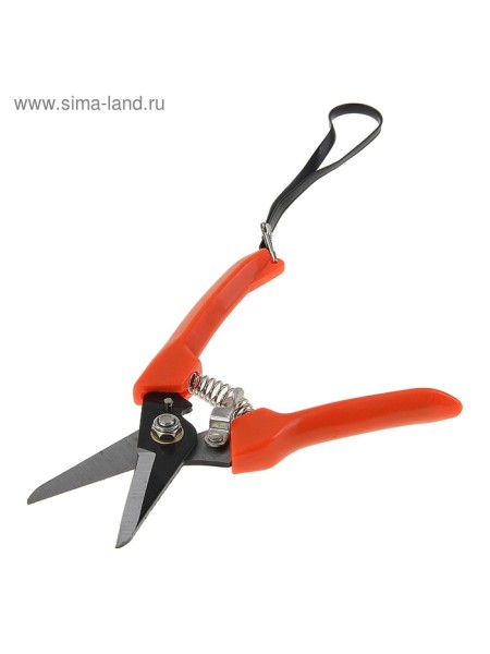 Секатор 7" 17 см рукоять оранжевая пластик нержавеющий металл с тефлоновым покрытием