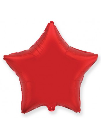 Фольга шар Звезда 4"/10 см металлик красная 1 шт Испания Flexmetal