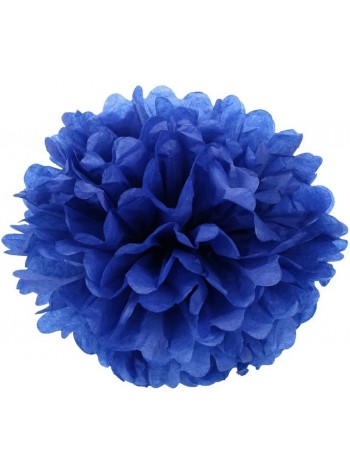 Подвеска Цветок объемный бумажная тишью 25 см цвет синий HS-8-9