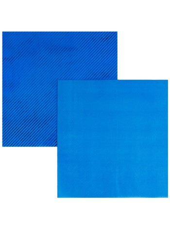 Салфетка фольга синяя 33 х33 см набор 6 шт