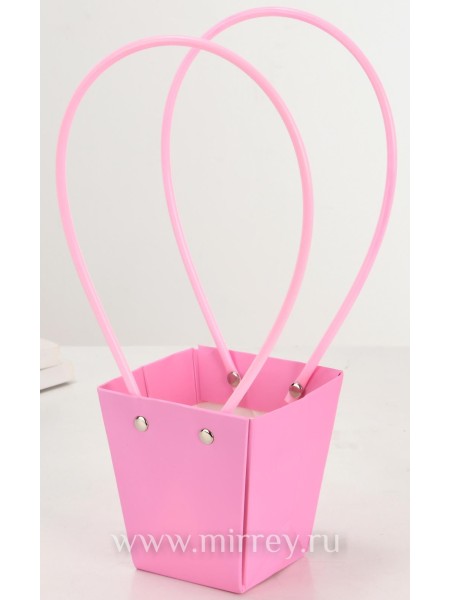 Сумка для цветов 9 х6,5 х10 см Мастхэв супер-мини цвет розовый фламинго