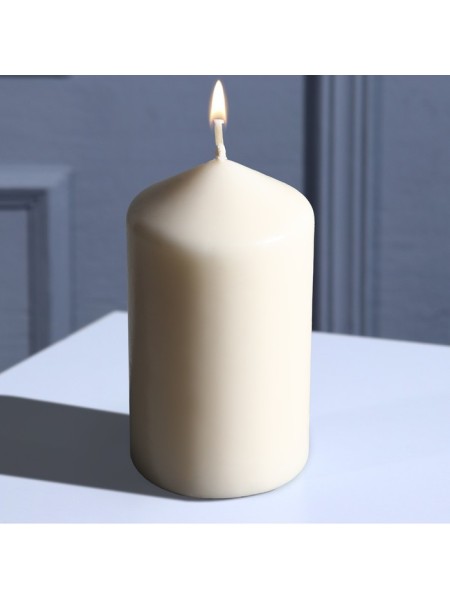 Свеча столбик 5,5 х10 см интерьерная цвет белый