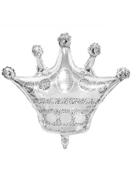 Фольга шар фигура Корона серебряная Китай