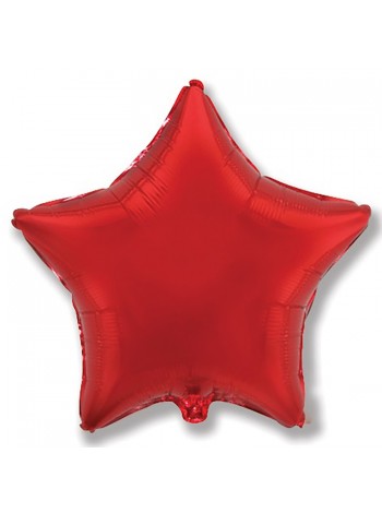 Фольга шар Звезда 32"/ 81 см Красный 1шт Испания Flexmetal