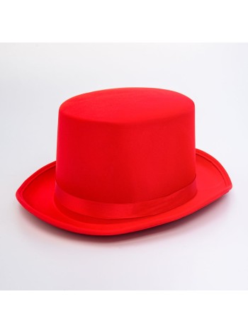 Шляпа Цилиндр цвет красный