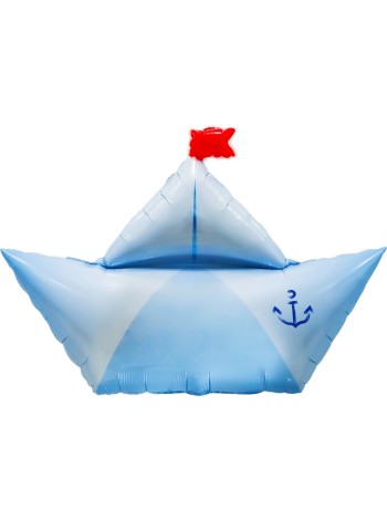 Фольга шар фигура Бумажный кораблик 32"/81 см Китай