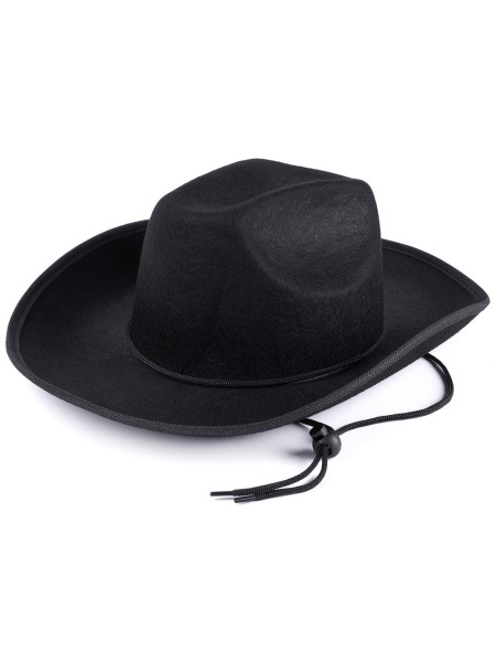 Шляпа Ковбой со шнурком для затягивания цвет черный