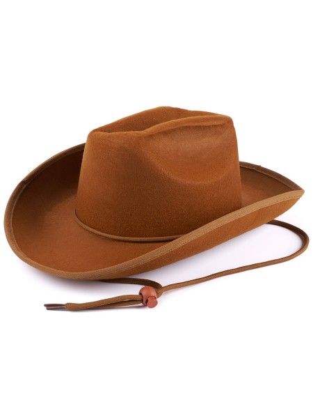 Шляпа Ковбой со шнурком для затягивания цвет коричневый