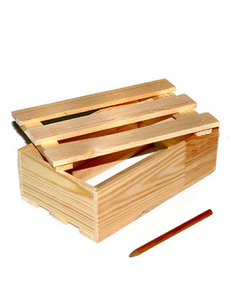 Коробка деревянная 302 прямоугольная с крышкой 20,5 х 12,5 х 7 см