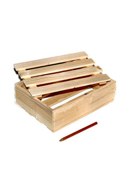 Коробка деревянная 22,5 х16,5 х7 см прямоугольная с крышкой 303