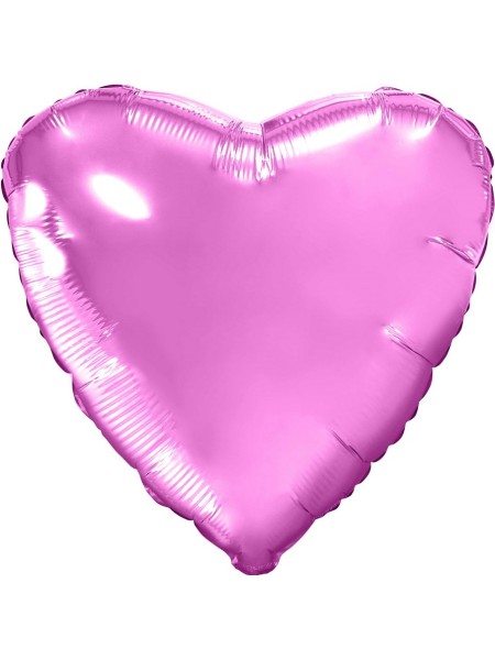 Фольга шар Сердце 9"/23 см цвет розовый набор 5 шт Aqura с клапаном