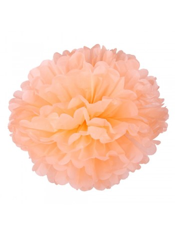 Подвеска Цветок объемный бумажная тишью 50 см цвет персик