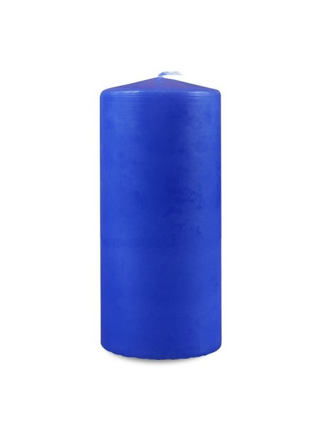 Свеча пеньковая 7 х17 см цвет голубой