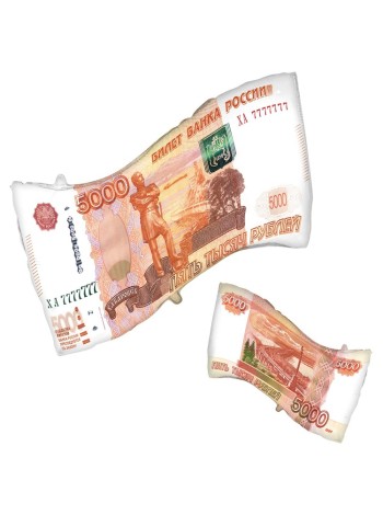 Фольга шар фигура Денежная купюра 5000 рублей Китай 26"/66 см