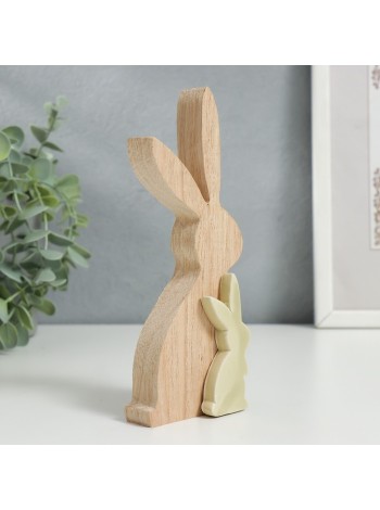 Кролик фигура керамика, дерево 17 х 2,9 х 7 см