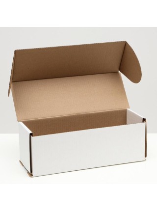 Коробка складная 12 х33,6 х12 см без печати цвет белый под бутылку