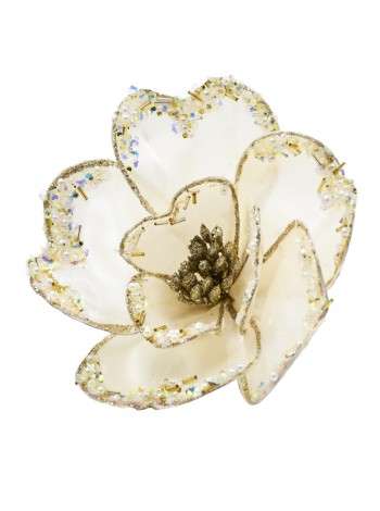 Магнолия 18 см цвет шампань/золото