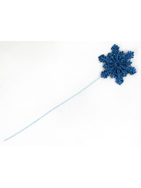 Снежинка с глиттером на вставке 8 хН20 см цвет синий19HHF5926BLG
