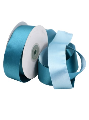 Лента шелк 3,2 см х20 м 32/77-76 биколор бирюзово-синий
