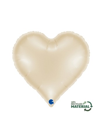 Фольга шар Сердце 18"/46 см Сатин Cream Grabo Италия new