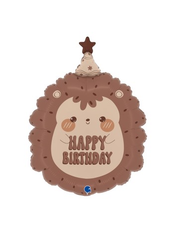 Фольга шар фигура НВ Ежик в колпачке Grabo