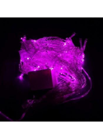 Электрогирлянда 3 м х70 см пластик цвет розовый HS-9-8