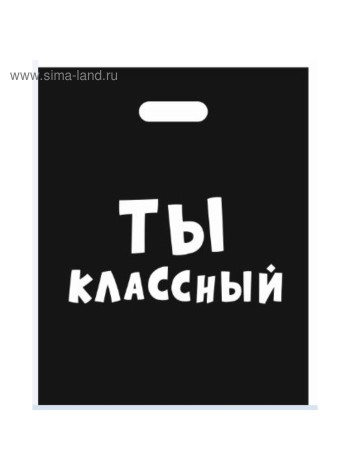 Пакет полиэтилен 31 х40 см 60 мкм Ты классный  1/20