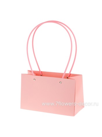 Сумка для цветов 22 х13,5 х10 см цвет розовый