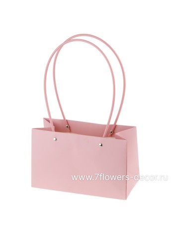 Сумка для цветов 22 х13,5 х10 см цвет пыльно-розовый