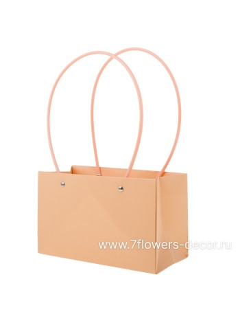 Сумка для цветов 22 х13,5 х10 см цвет персиковый