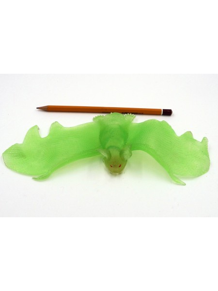 Летучая мышь 9 х 23 см резина цвет зеленый