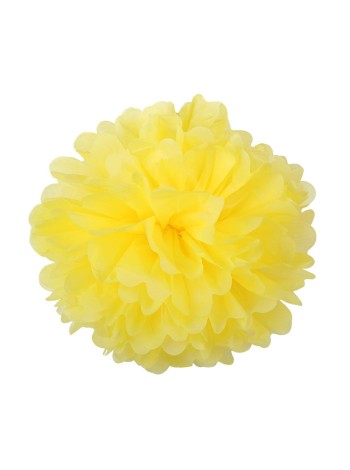 Подвеска Цветок объемный бумажная тишью 30 см цвет желтый  HS-35-18