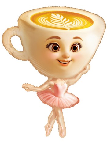 Фольга шар фигура Балерина 36"/91 см Китай