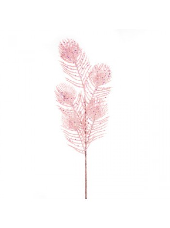 Ветка с глиттером 70 см цвет розовый