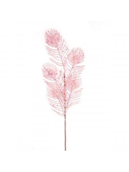 Ветка с глиттером 70 см цвет розовый