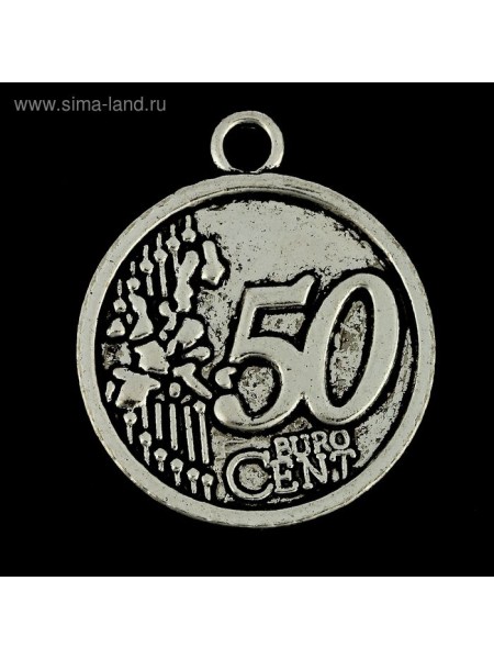 Сувенир кошельковый металл 50 центов 3 х 3 см