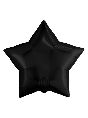Фольга шар Звезда 30"/76 см цвет черный