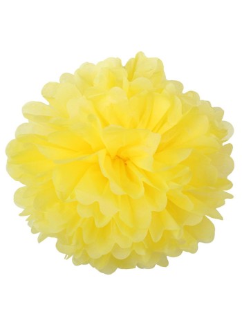 Подвеска Цветок объемный бумажная тишью 40 см цвет желтый HS-35-19