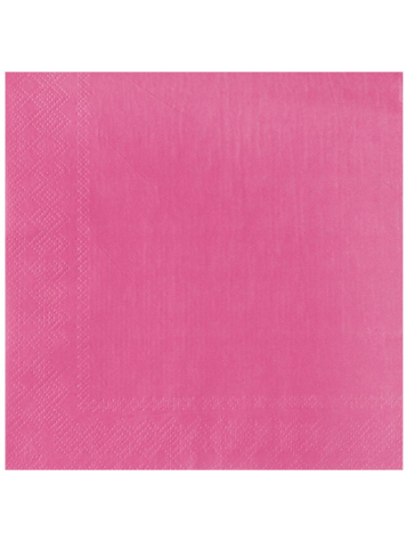 Салфетка ярко-розовая 33 х33 см набор 12 шт