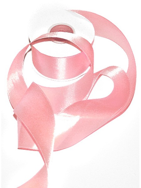 Лента атлас-сатин 3,8 см х20 м 38/62 цвет нежно-розовый