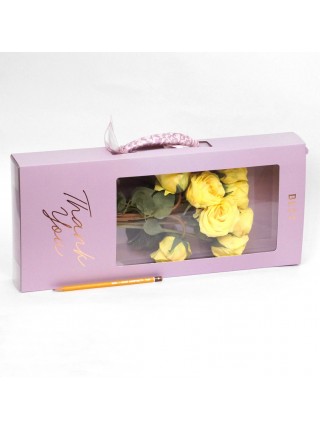 Коробка для цветов 20 х45 х6 см с окном и пробирками  HS-9-3