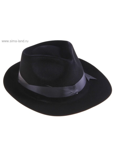 Шляпа Черная с кантом