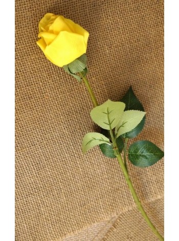 Роза бутон 54 см цвет желтый
