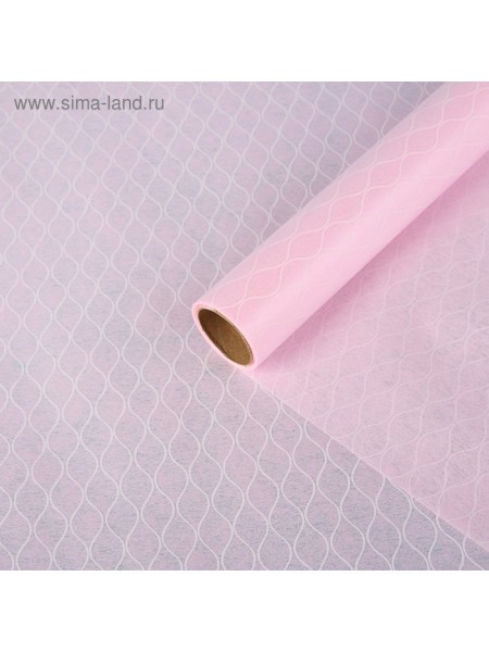 Фетр ламинированный Геометрия 60 см х 5 м цвет розовый