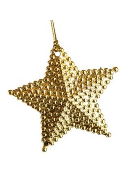 Звезда в золоте 7 х 7 х 2 см полипропилен  новый год