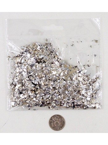 Конфетти Дробленые 13-15 гр цвет серебрянный Китай HS-12-1