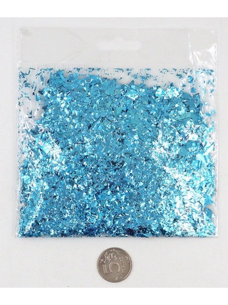 Конфетти дробленые 13-15 гр металлик цвет голубой Китай HS-3-4