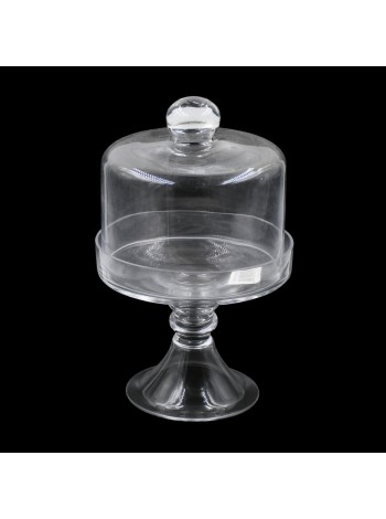 Тортовница стекло на ножке с крышкой d19 х h29,5 см цвет прозрачный HS-28-13