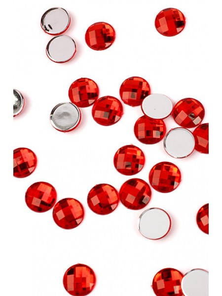 Стразы 114-20 круглые d14 мм цвет красный