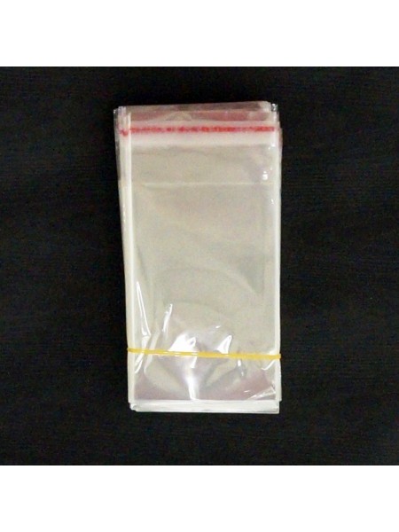 Пакет прозрачный 6 х9 (+3) см со скотчем 1/200 шт HS-66-14